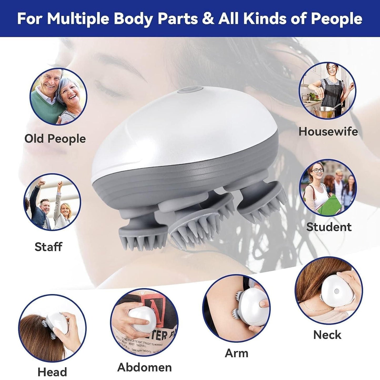 Head Massager For Scalp, Scalp Massage, Electric Scalp Massager, Hair Massager For Hair Growth, Body Massager